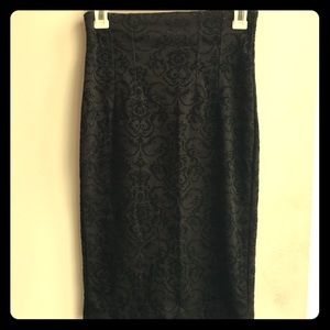 Black pencil skirt